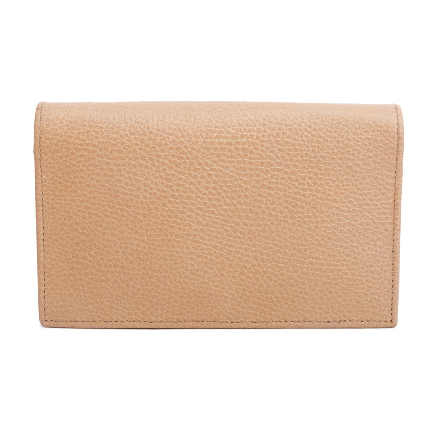 Gucci Beige Dollar Calfskin Leather Interlocking GG Wallet on Chain