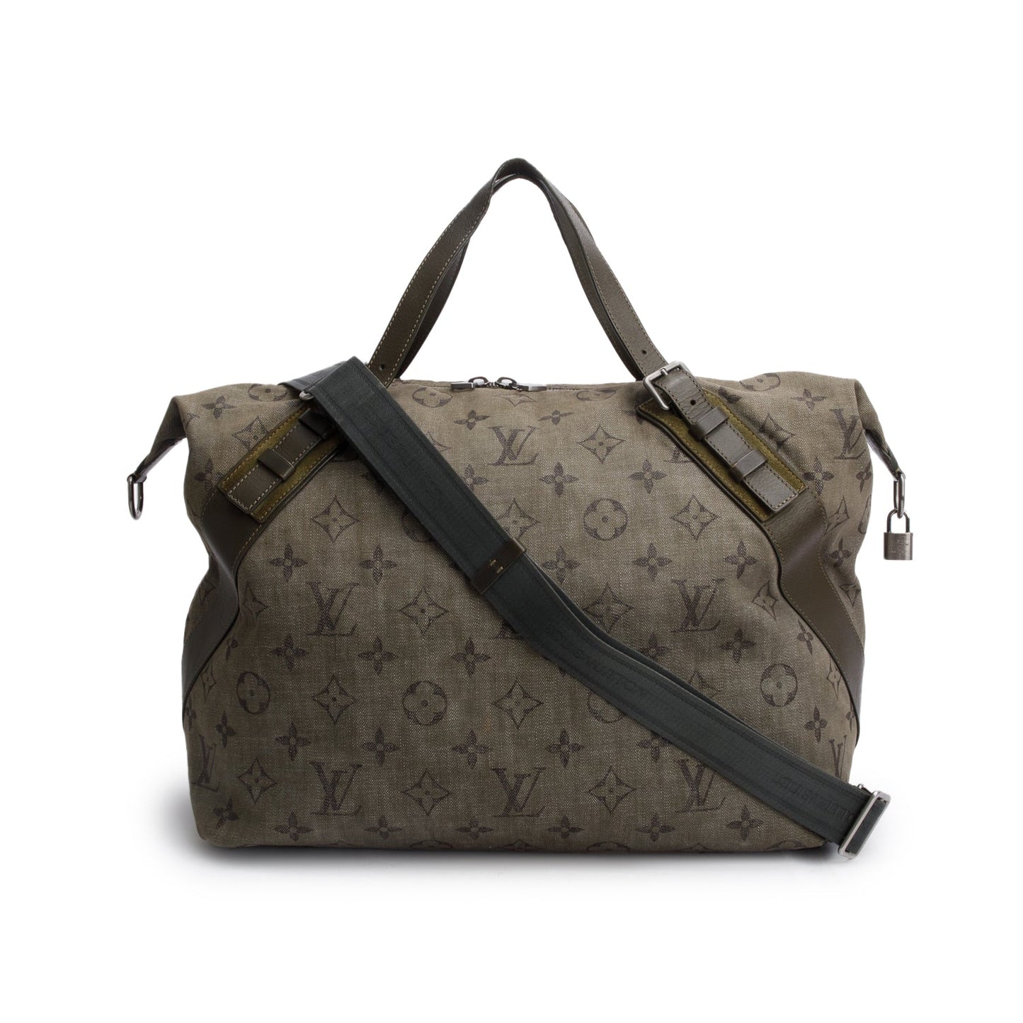 Louis Vuitton Green Monogram Impression Sac Weekend