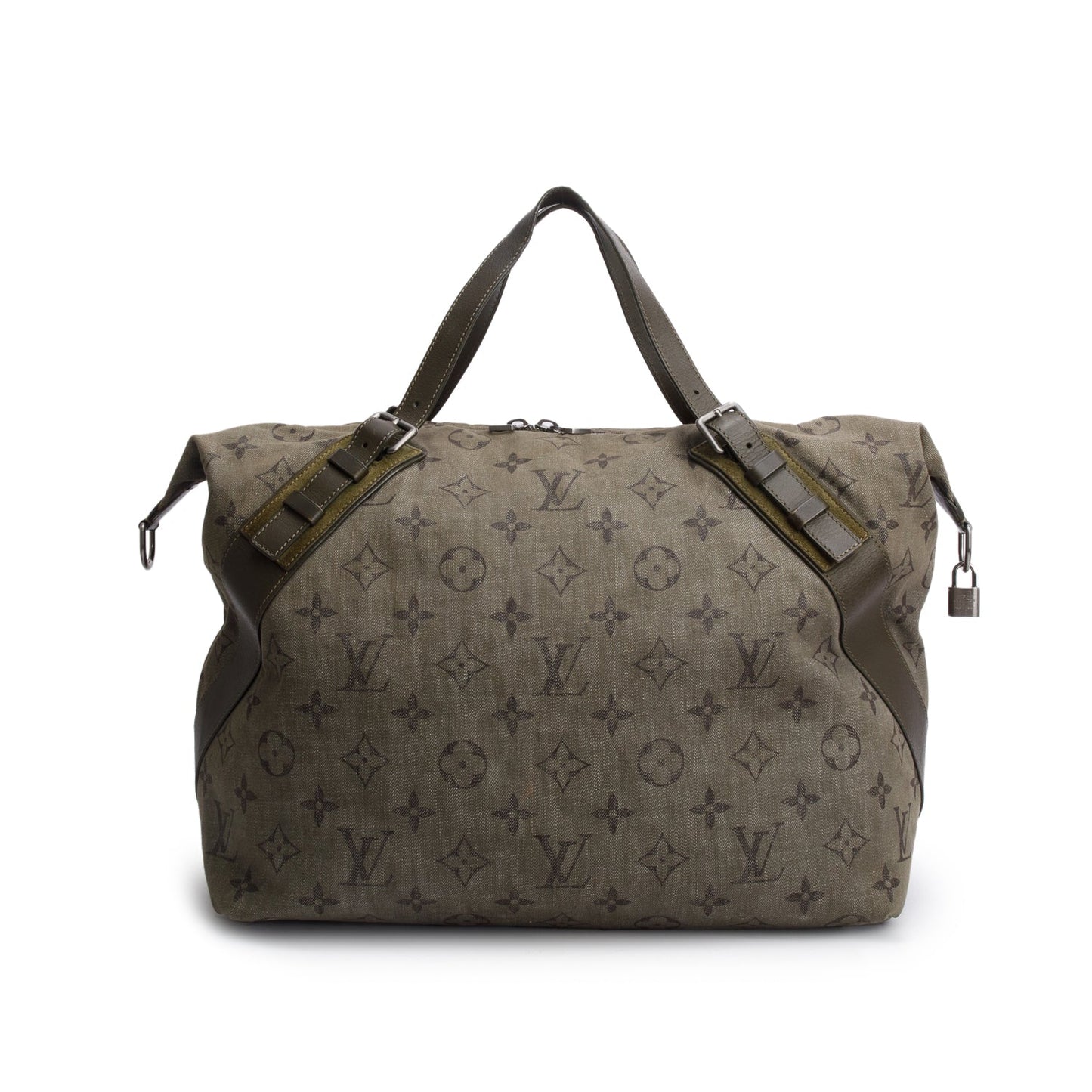 Louis Vuitton Green Monogram Impression Sac Weekend