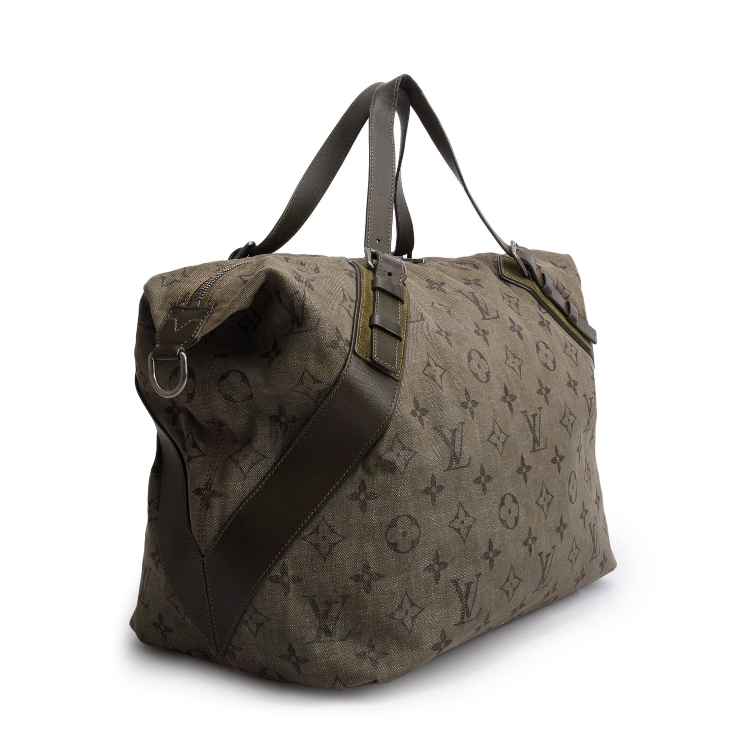 Louis Vuitton Green Monogram Impression Sac Weekend