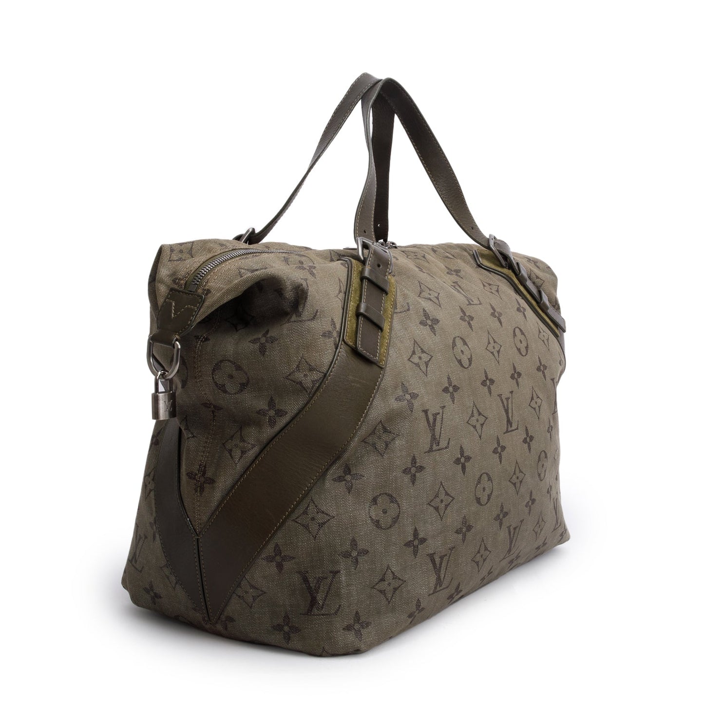 Louis Vuitton Green Monogram Impression Sac Weekend