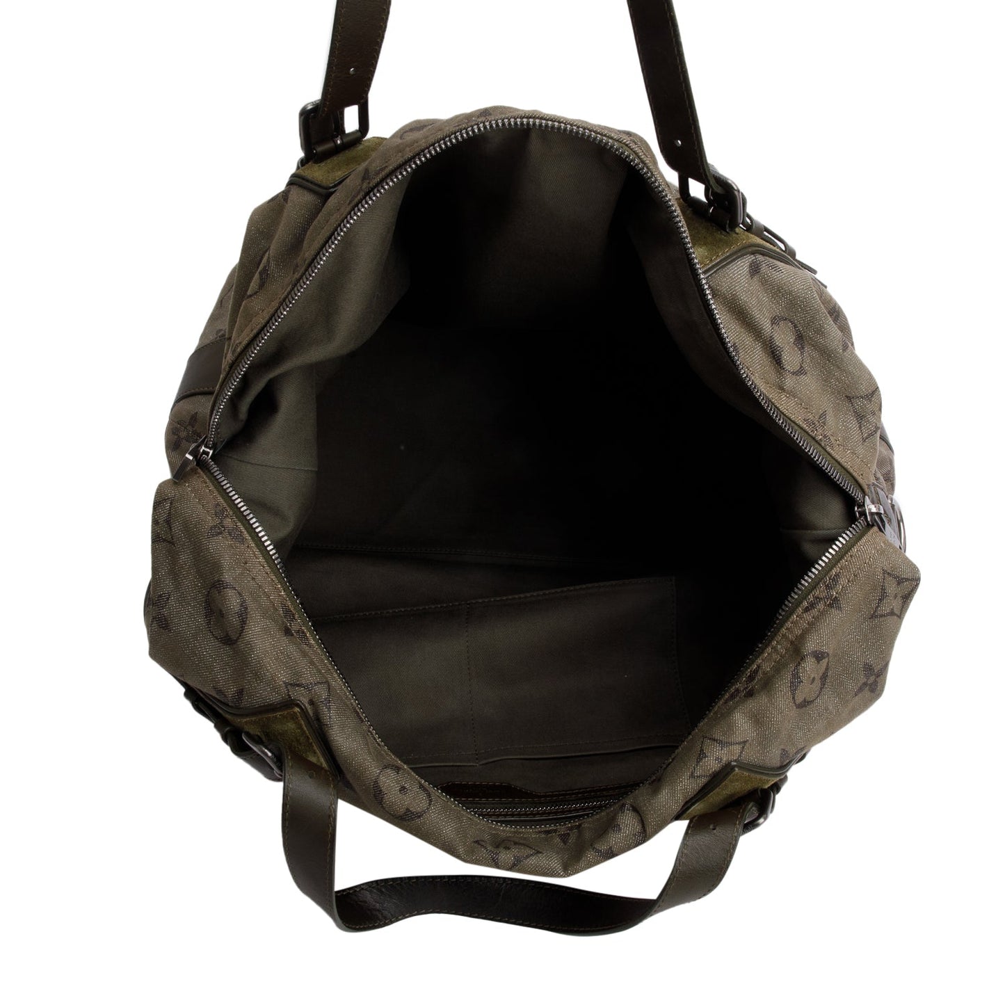 Louis Vuitton Green Monogram Impression Sac Weekend