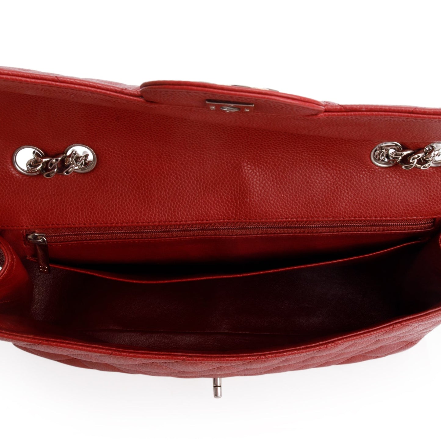 Chanel Red Caviar Classic Jumbo Single Flap Bag