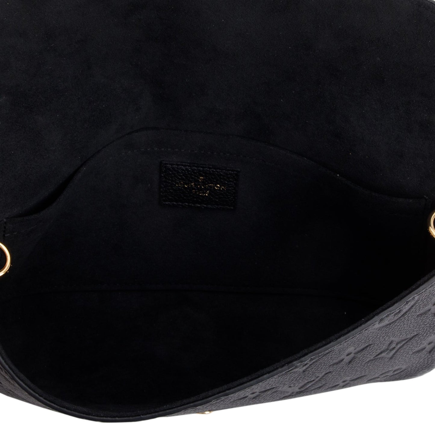 Louis Vuitton Black Monogram Empreinte Leather Felicie Pochette