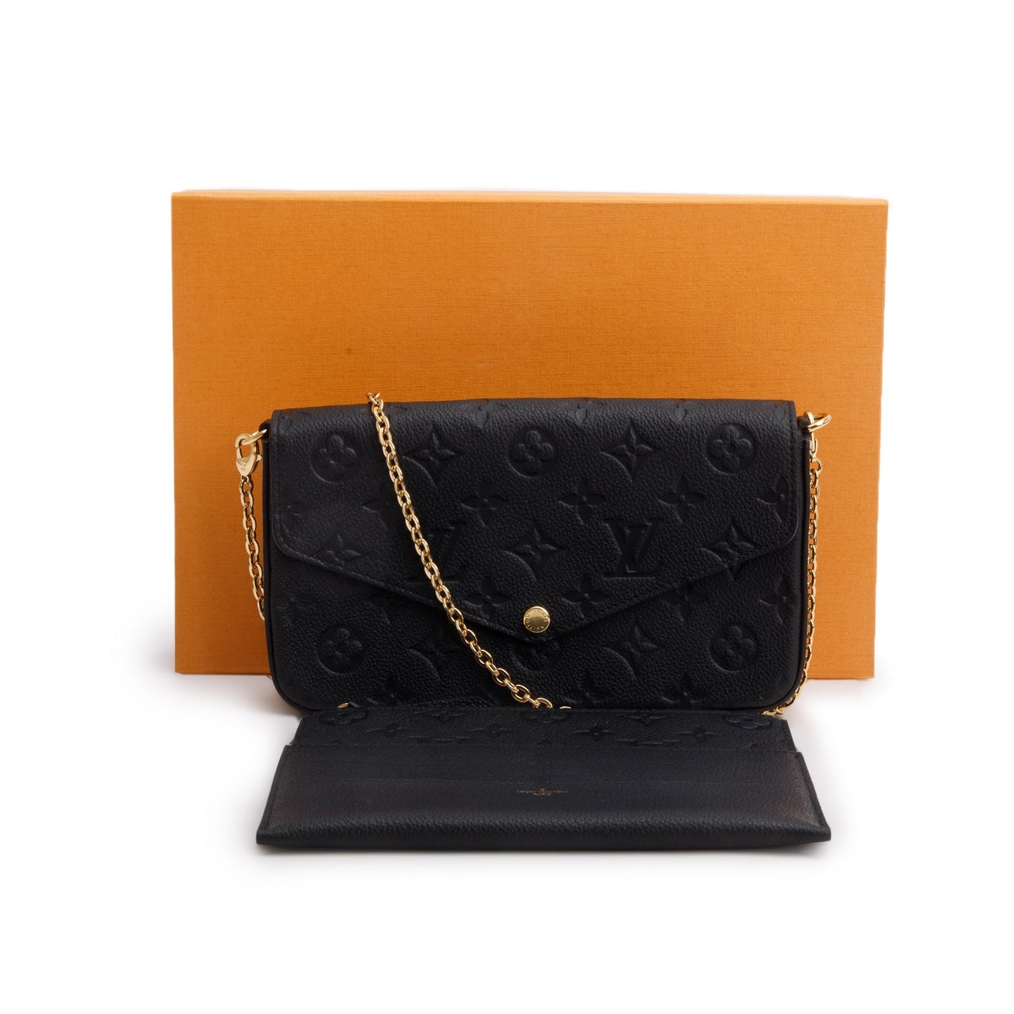 Louis Vuitton Black Monogram Empreinte Leather Felicie Pochette