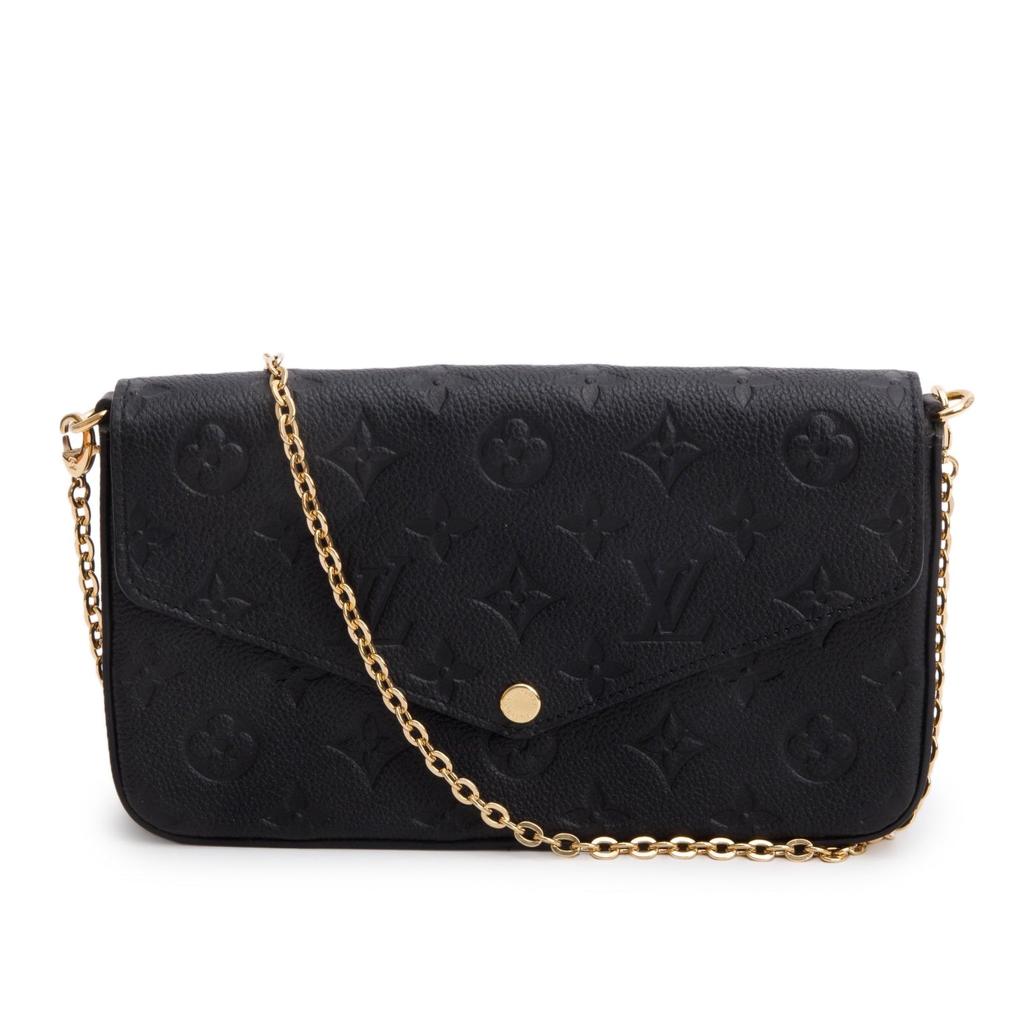 Louis Vuitton Black Monogram Empreinte Leather Felicie Pochette