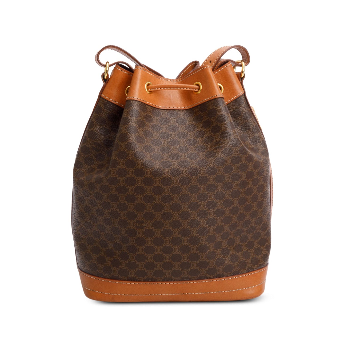 Celine Vintage Triomphe Macadam Bucket Bag