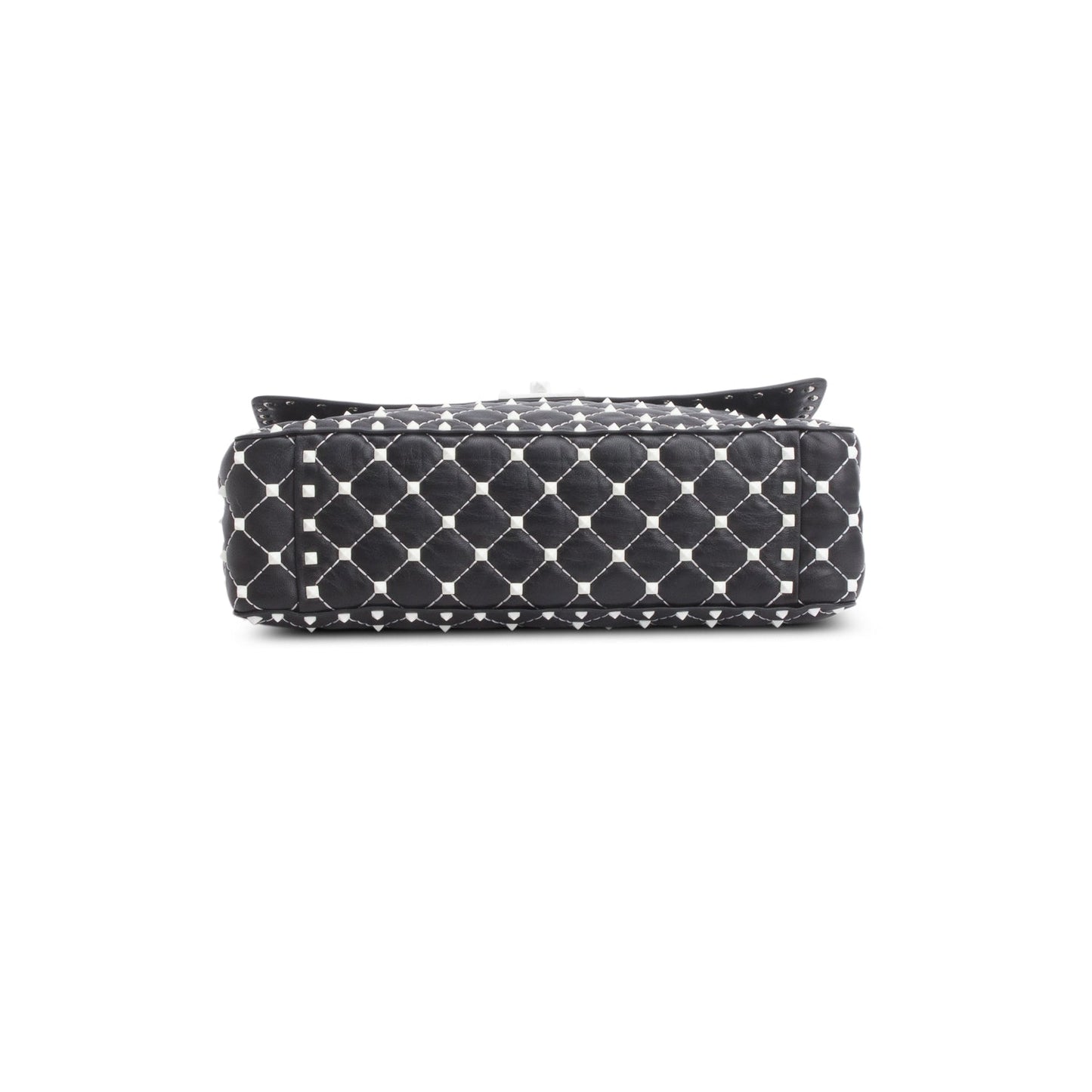 Valentino Black Nappa Leather Medium Rockstud Spike Shoulder Bag