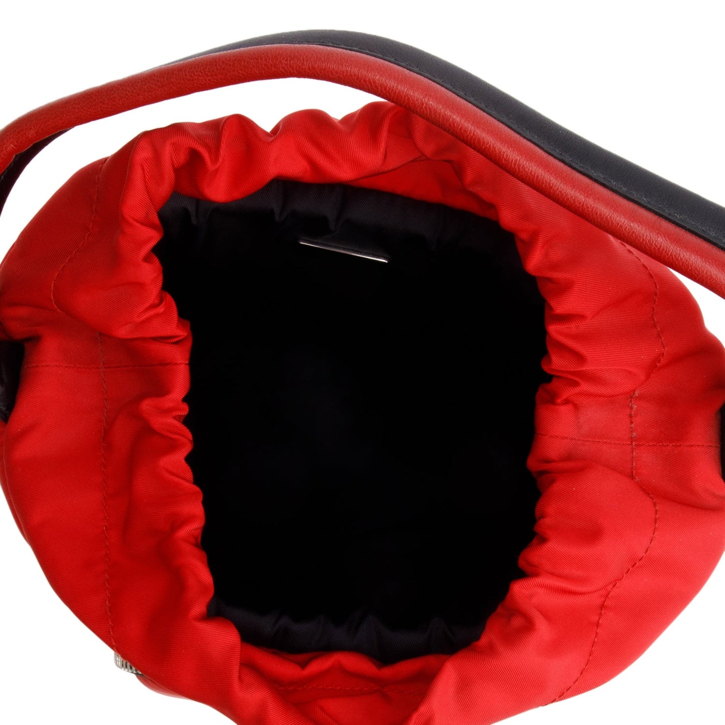 Prada Red Tessuto Nylon Cargo Pocket Bucket Bag