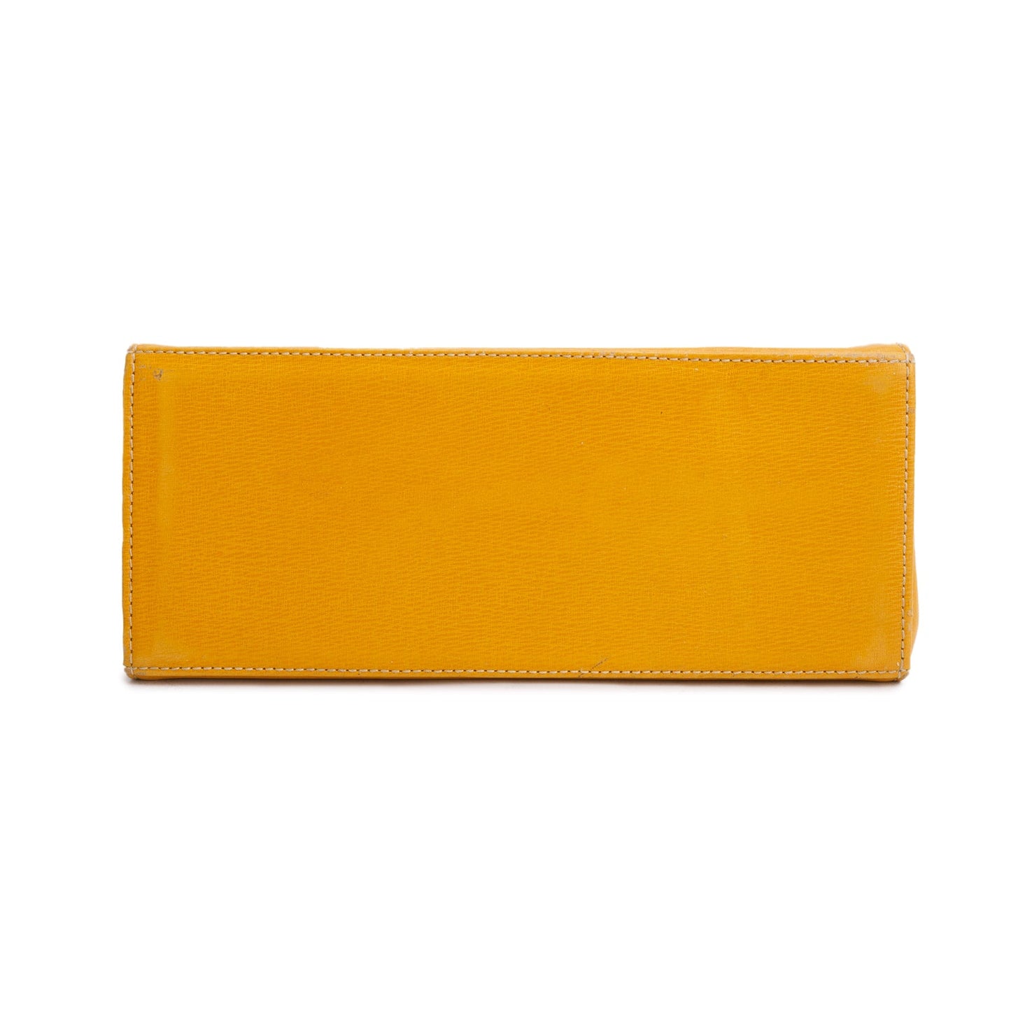 Burberry Yellow Calfskin Leather Small Tote