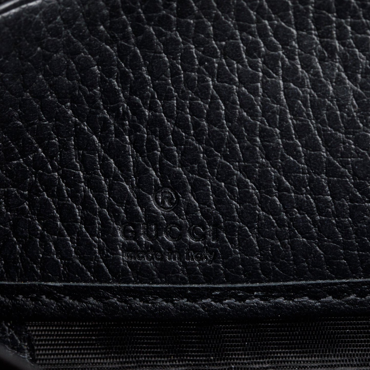 Gucci Black Calfskin Leather GG Marmont Zip Around Wallet