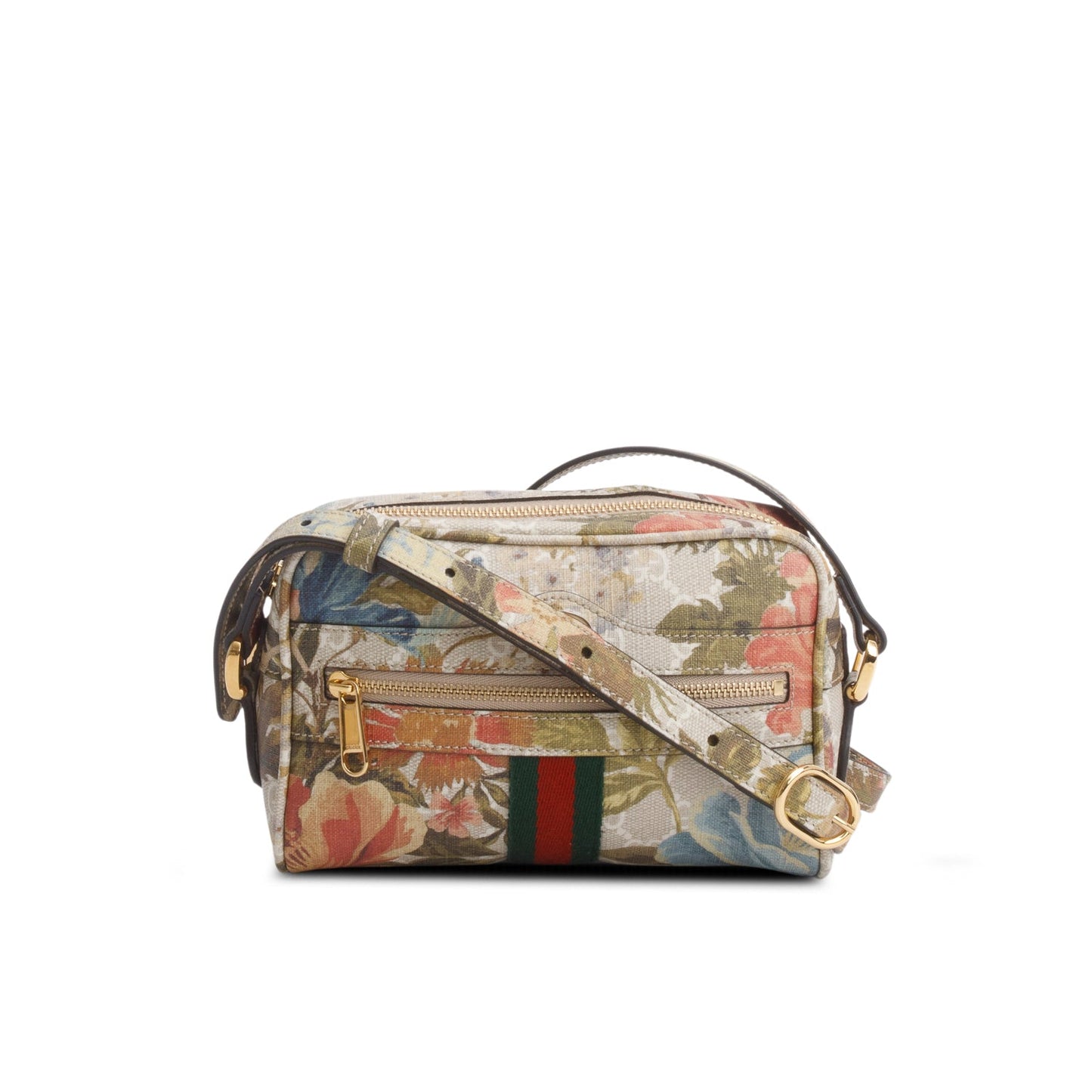Gucci GG Supreme Web Floral Mini Ophidia Crossbody Bag
