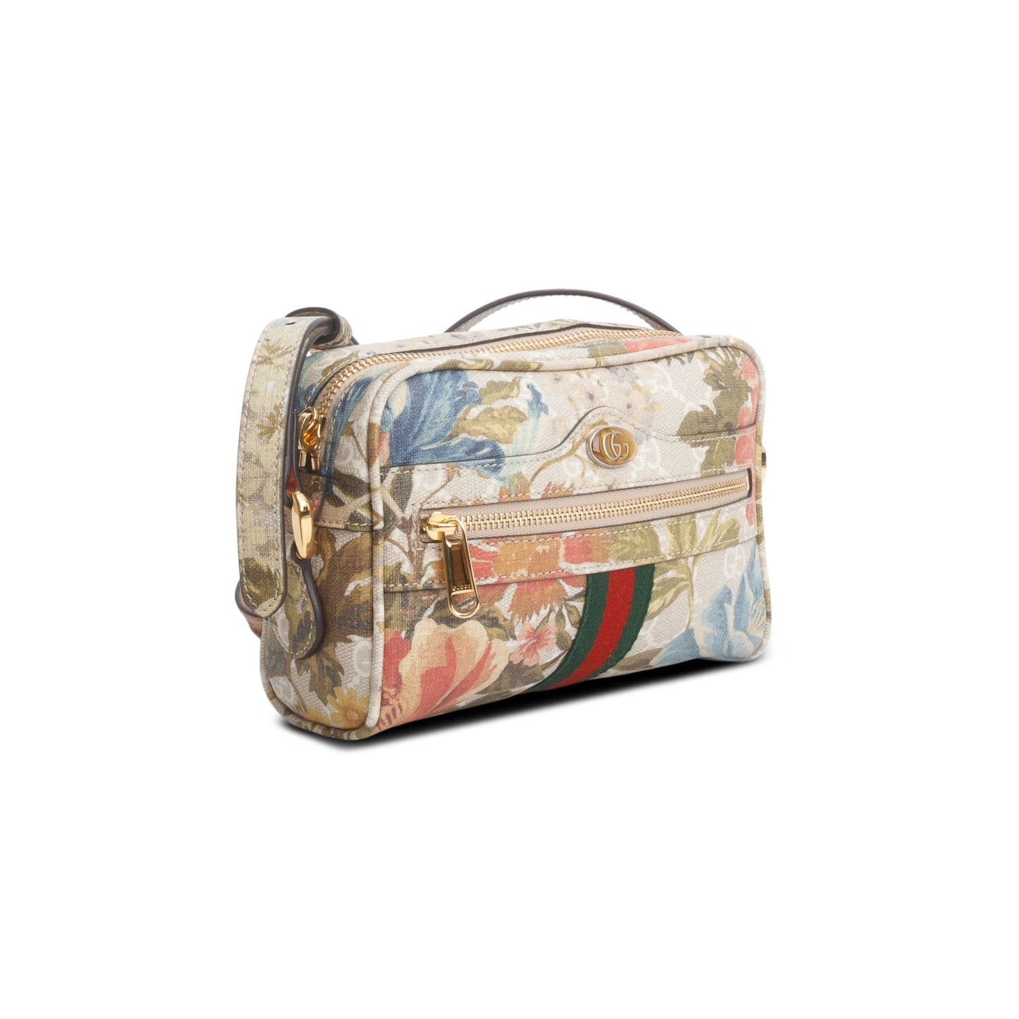 Gucci GG Supreme Web Floral Mini Ophidia Crossbody Bag