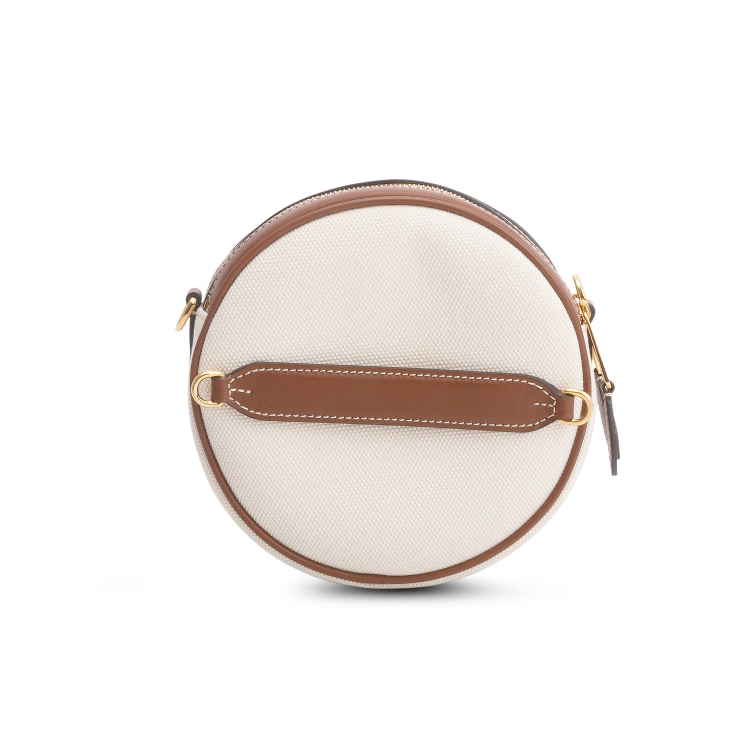 Burberry Beige Canvas Calfskin Louise Bag