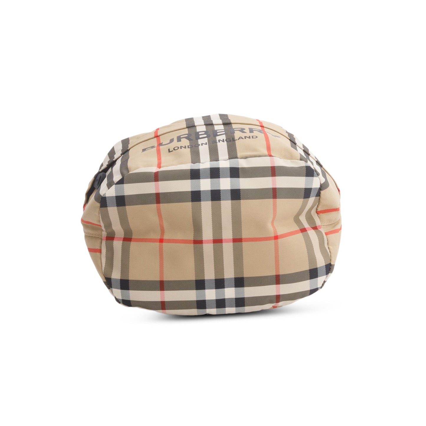 Burberry Beige Icon Stripe Nylon Phoebe Mini Drawstring Pouch