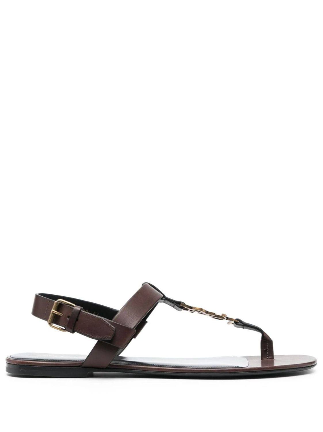 Luxury Saint Laurent Trending 2025 Men's Cassandra Sandals in T.moro | Size 40.5 | 735072DWETT6023