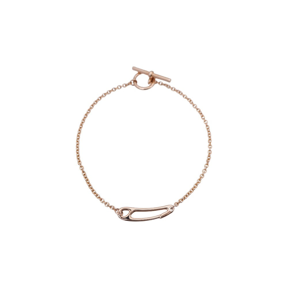 HERMES bracelet K18 Pink Gold Pink gold Chene Dunkle Mini Punk Women SH