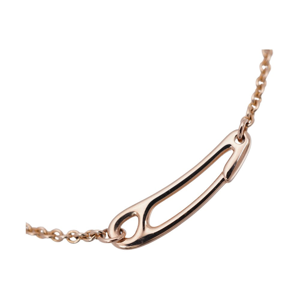 HERMES bracelet K18 Pink Gold Pink gold Chene Dunkle Mini Punk Women SH