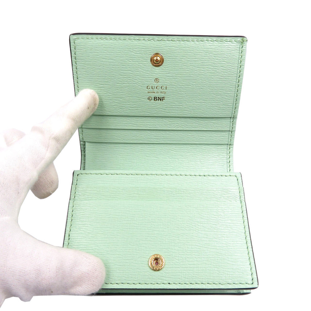 GUCCI Bifold Wallet 701009 leather Emerald Bananya Women
