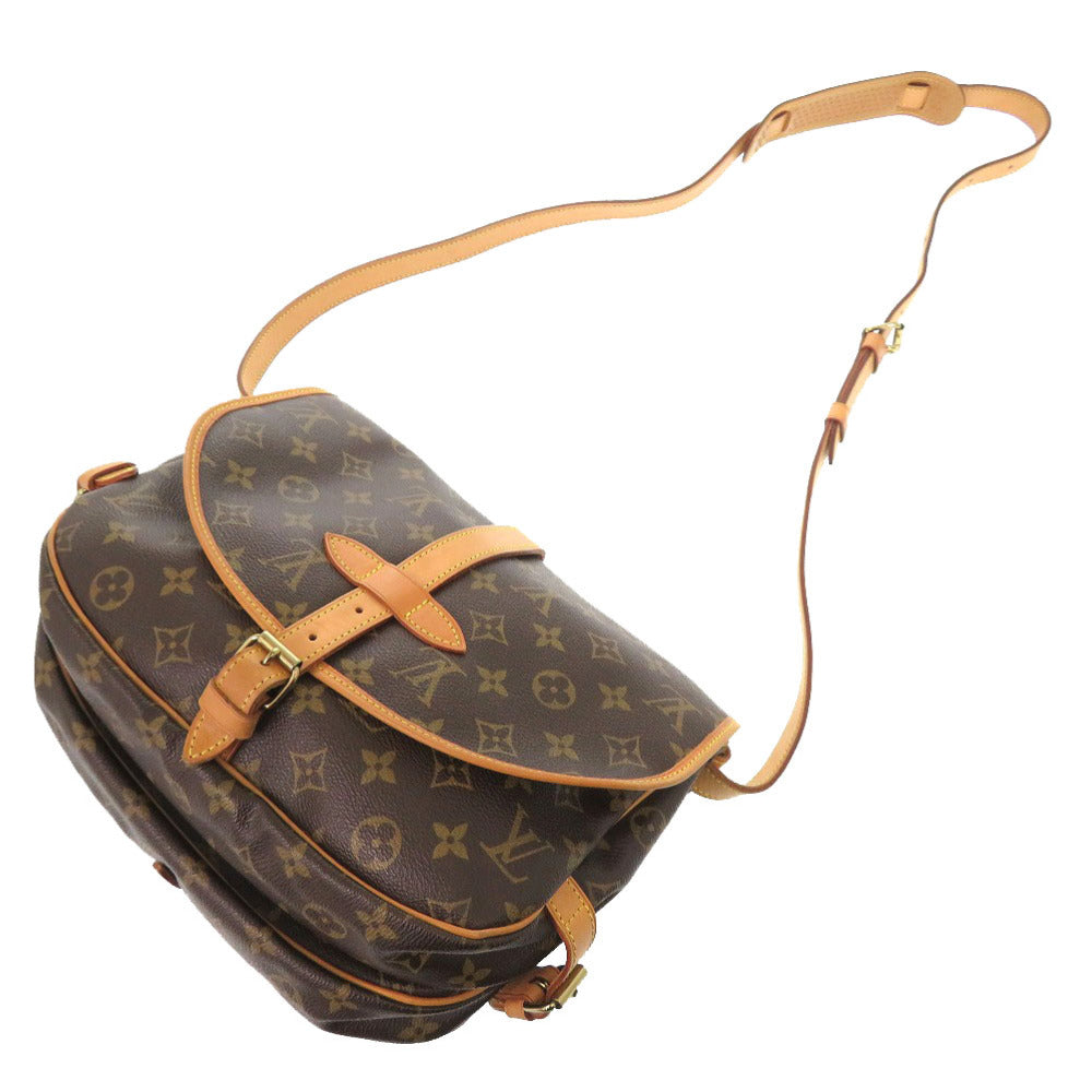 LOUIS VUITTON Shoulder Bag M42256 Monogram canvas Brown Monogram Saumur 30 mens(Unisex)