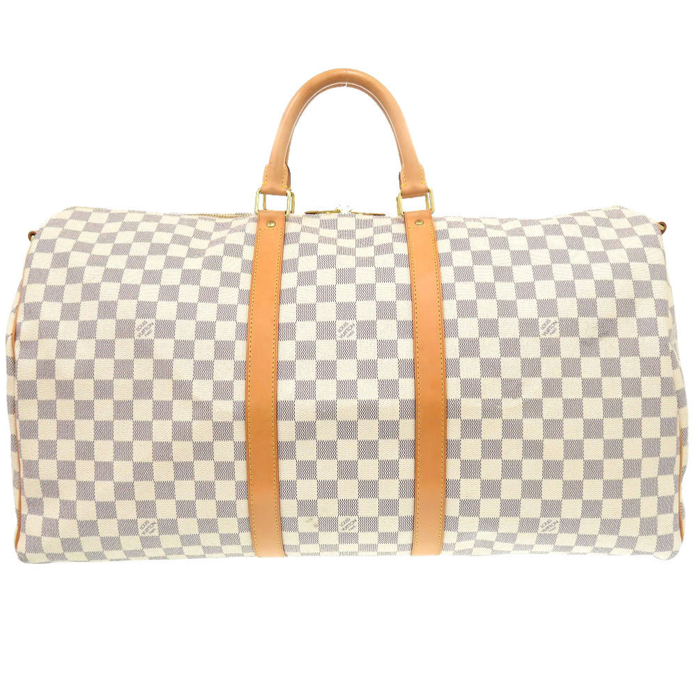 LOUIS VUITTON Boston Duffel bag N41429 Damier Azur Canvas white Keepall bandouliere55 Women(Unisex)
