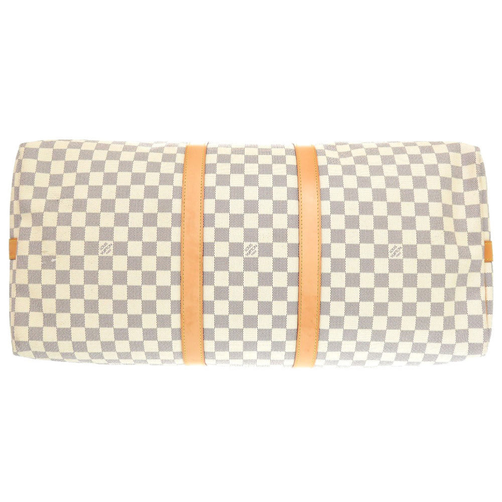LOUIS VUITTON Boston Duffel bag N41429 Damier Azur Canvas white Keepall bandouliere55 Women(Unisex)