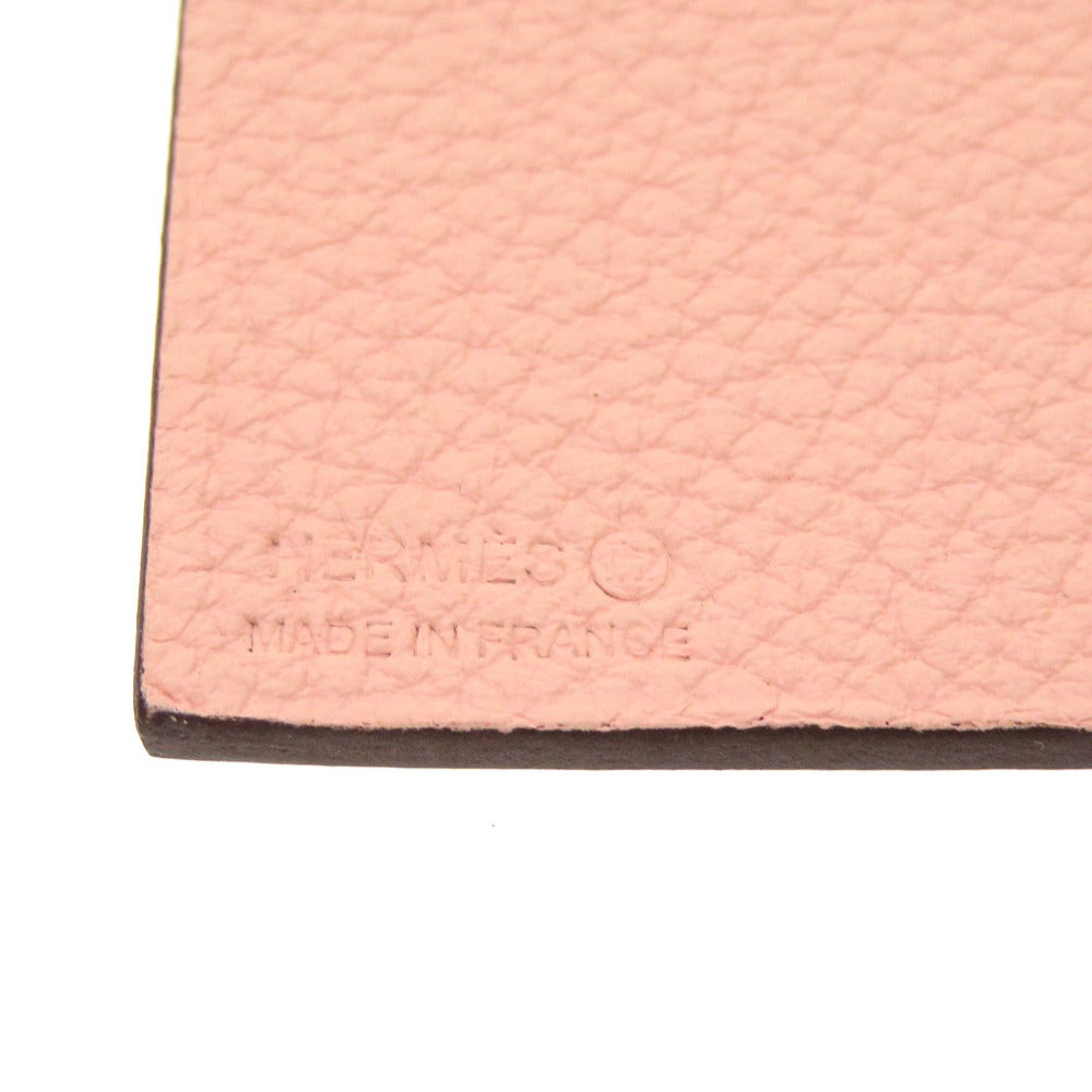 HERMES key ring Togo Brick Petite Ash Heart Women