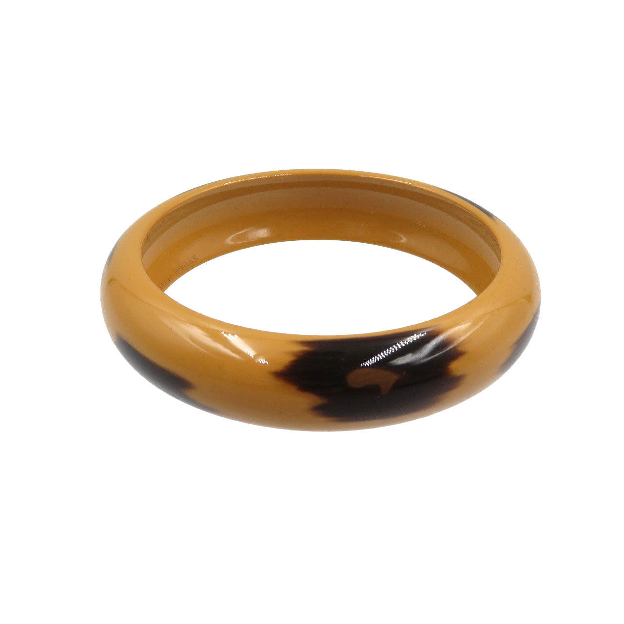 HERMES Bangle lacquer Brown Lacquerwood Women