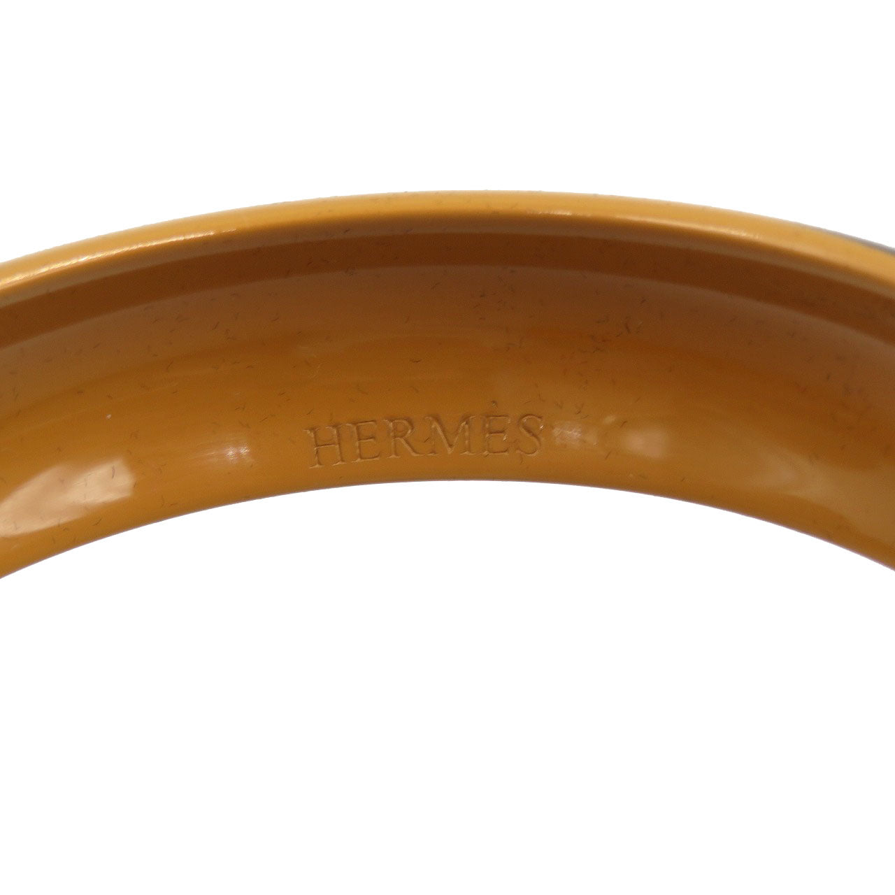 HERMES Bangle lacquer Brown Lacquerwood Women