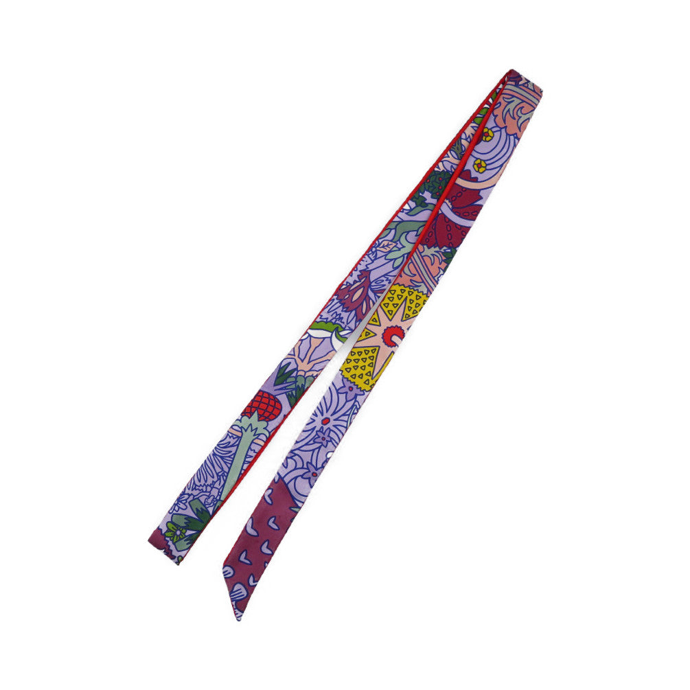 HERMES scarf H053221S silk purple Twilon Women