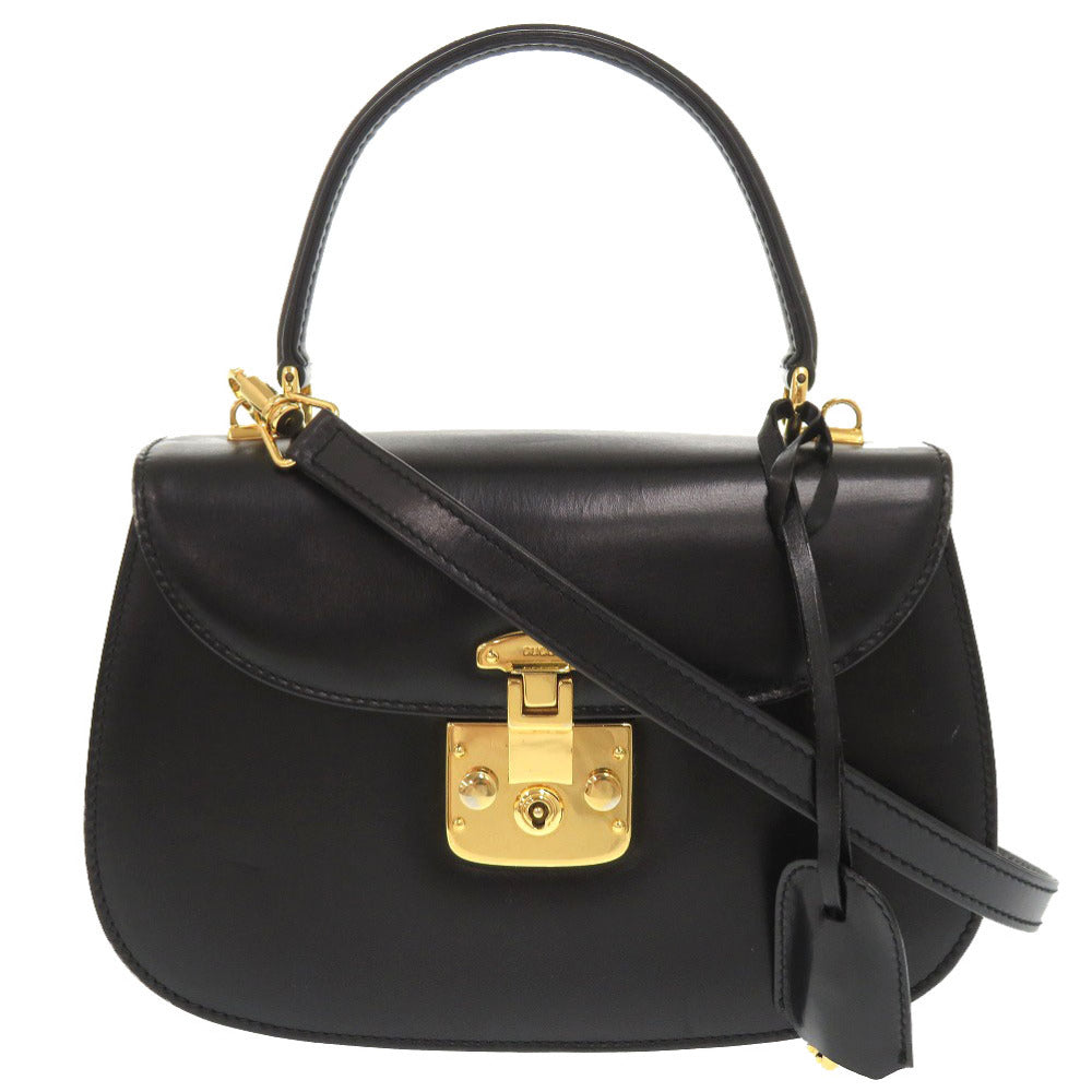 GUCCI Handbag 000 46 0210 leather black Lady Rock Vintage Women