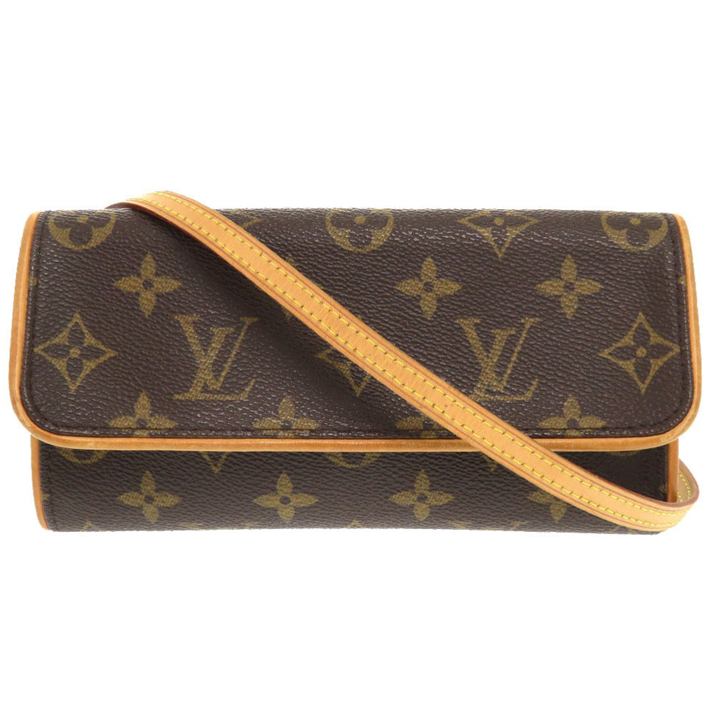 LOUIS VUITTON Shoulder Bag M51854 Monogram canvas Brown Monogram Pochette Twin PM Women