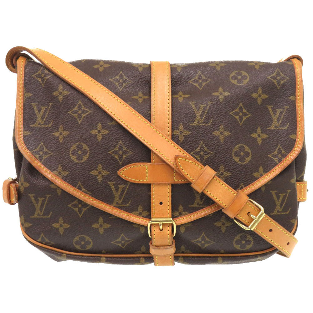 LOUIS VUITTON Shoulder Bag M42256 Monogram canvas Brown Monogram Saumur 30