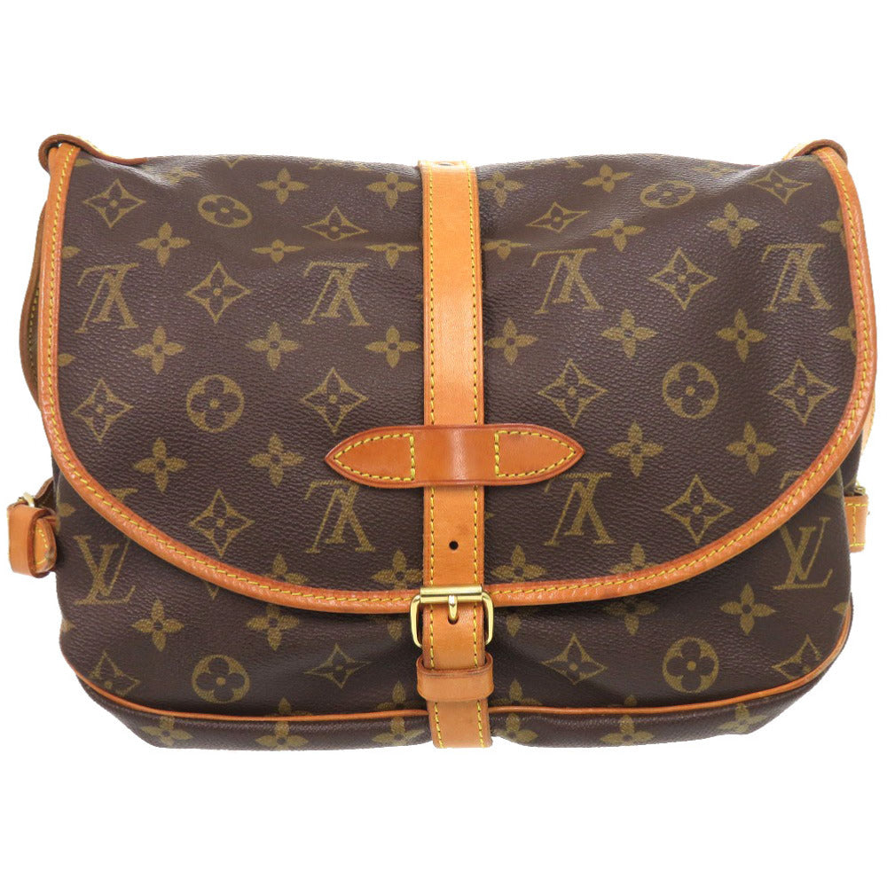LOUIS VUITTON Shoulder Bag M42256 Monogram canvas Brown Monogram Saumur 30