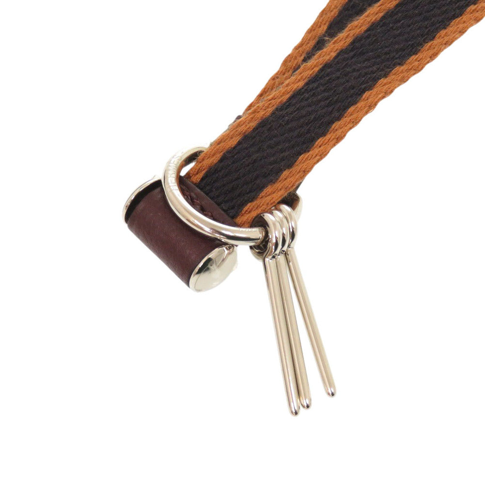 HERMES Necklace Canvas, Leather Brown type Carnaby