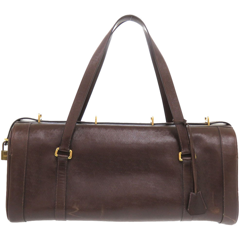 HERMES Boston Duffel bag leather Brown vintage mens