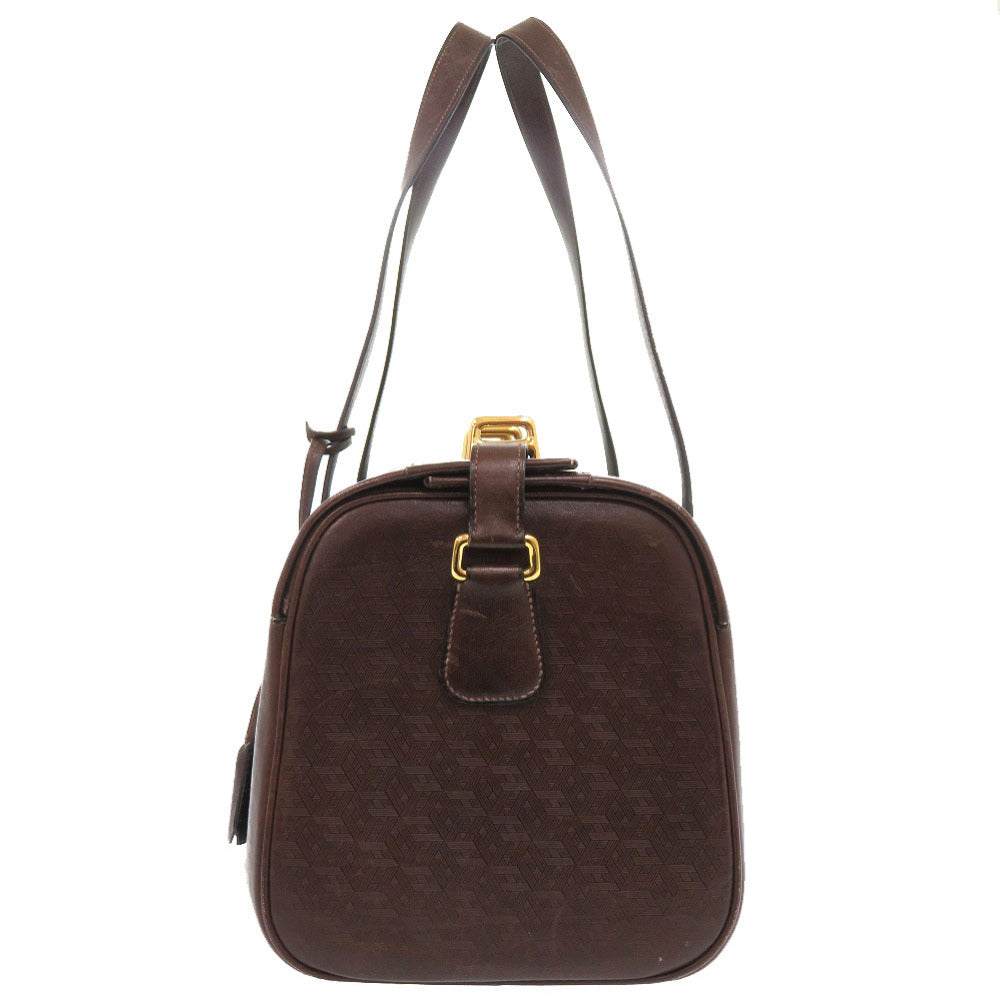 HERMES Boston Duffel bag leather Brown vintage mens
