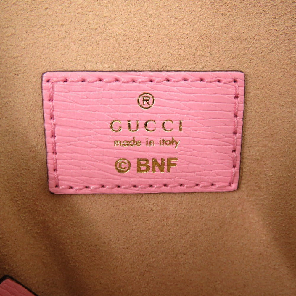 GUCCI Coin case 701062 leather pink x Banana Women