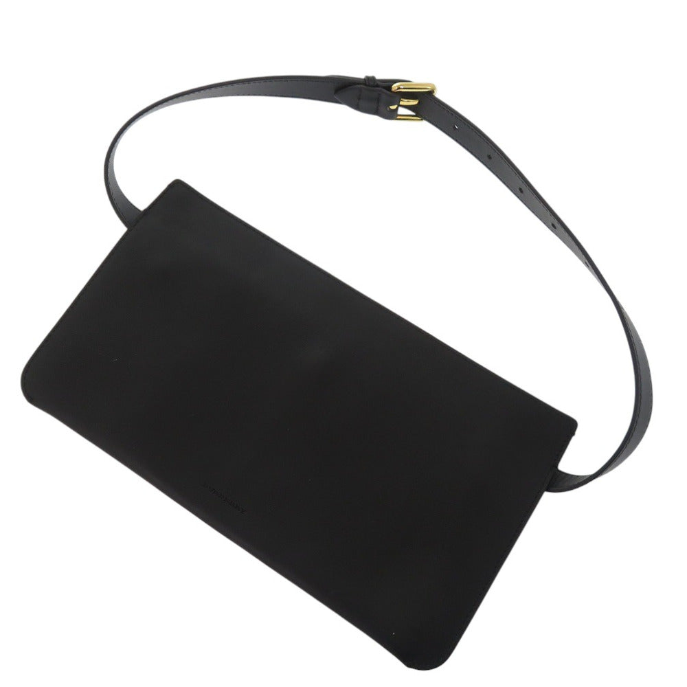 BURBERRY Waist bag leather black unisex(Unisex)
