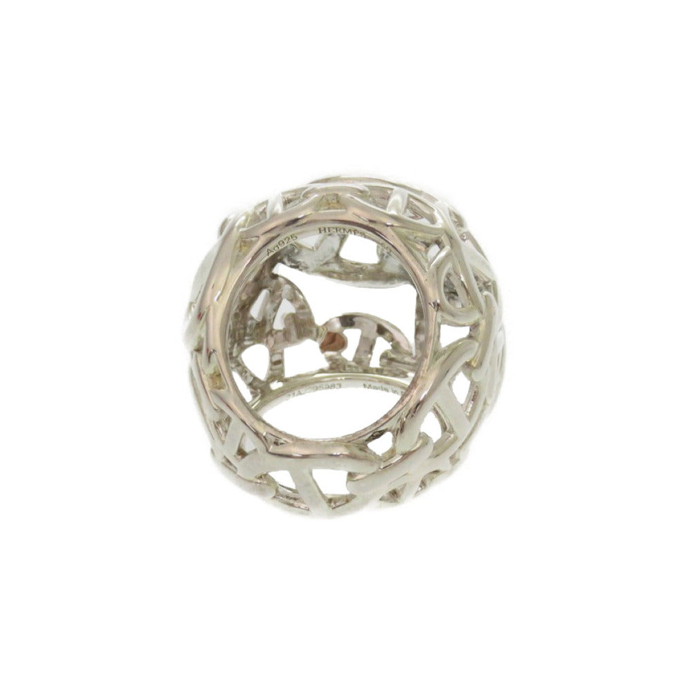 HERMES Ring Silver925 Silver Chene Dunkle Enchaine TGM Women 50