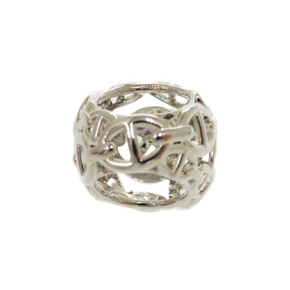 HERMES Ring Silver925 Silver Chene Dunkle Enchaine TGM Women 50