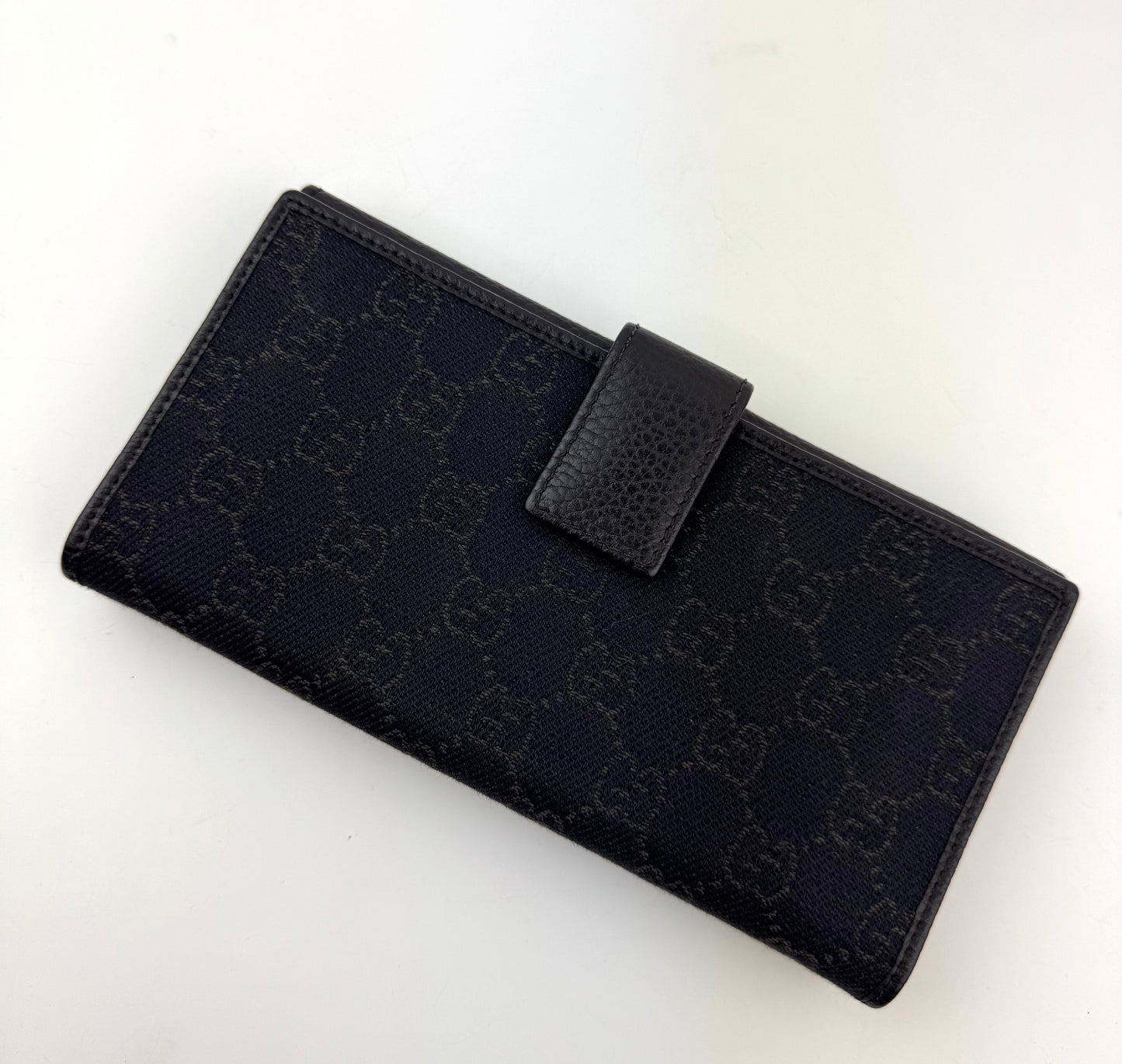 Gucci Dark brown GG Canvas And Leather Interlocking G Continental Wallet