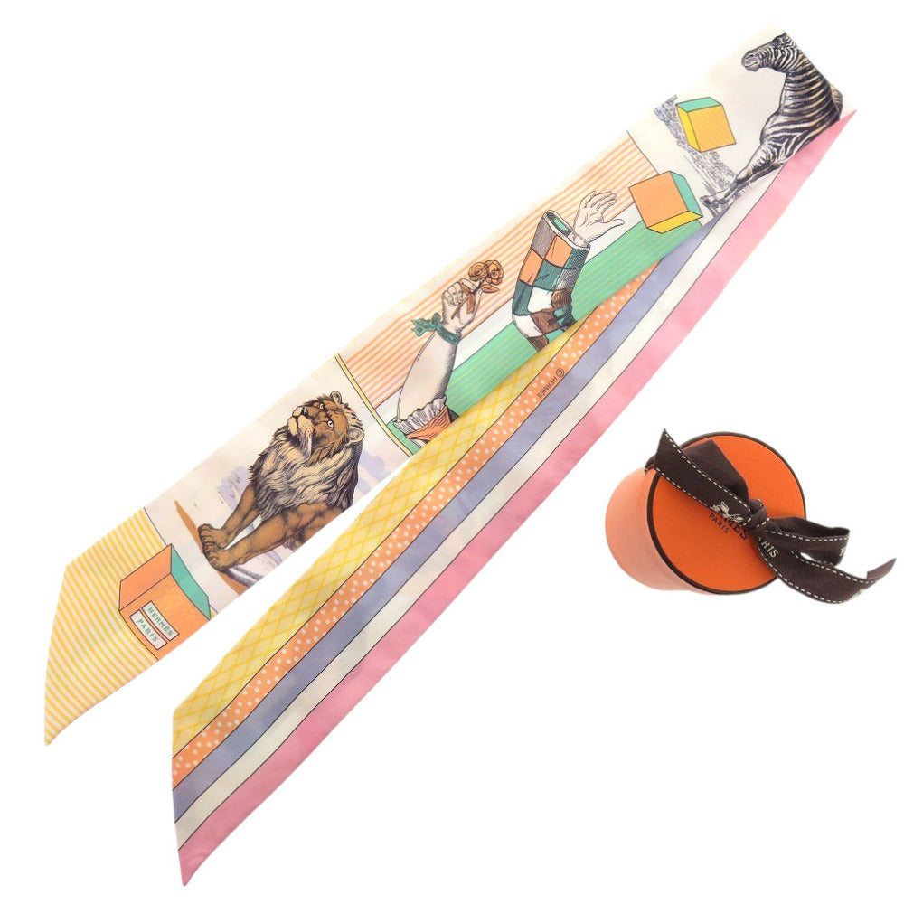 HERMES scarf silk multicolor Twilly Grand Theatre Nouveau Women