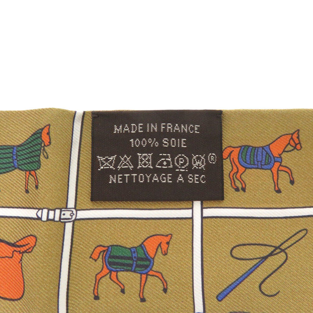 HERMES scarf silk Ocher Twilly Twilly Couvertures et Tenues de Jour Mordore Women