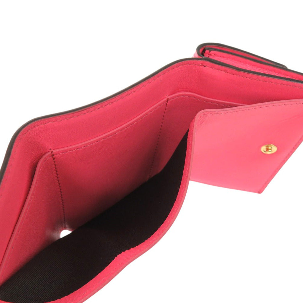 FENDI Tri-fold wallet 8M0395 leather pink Baguette Micro Women