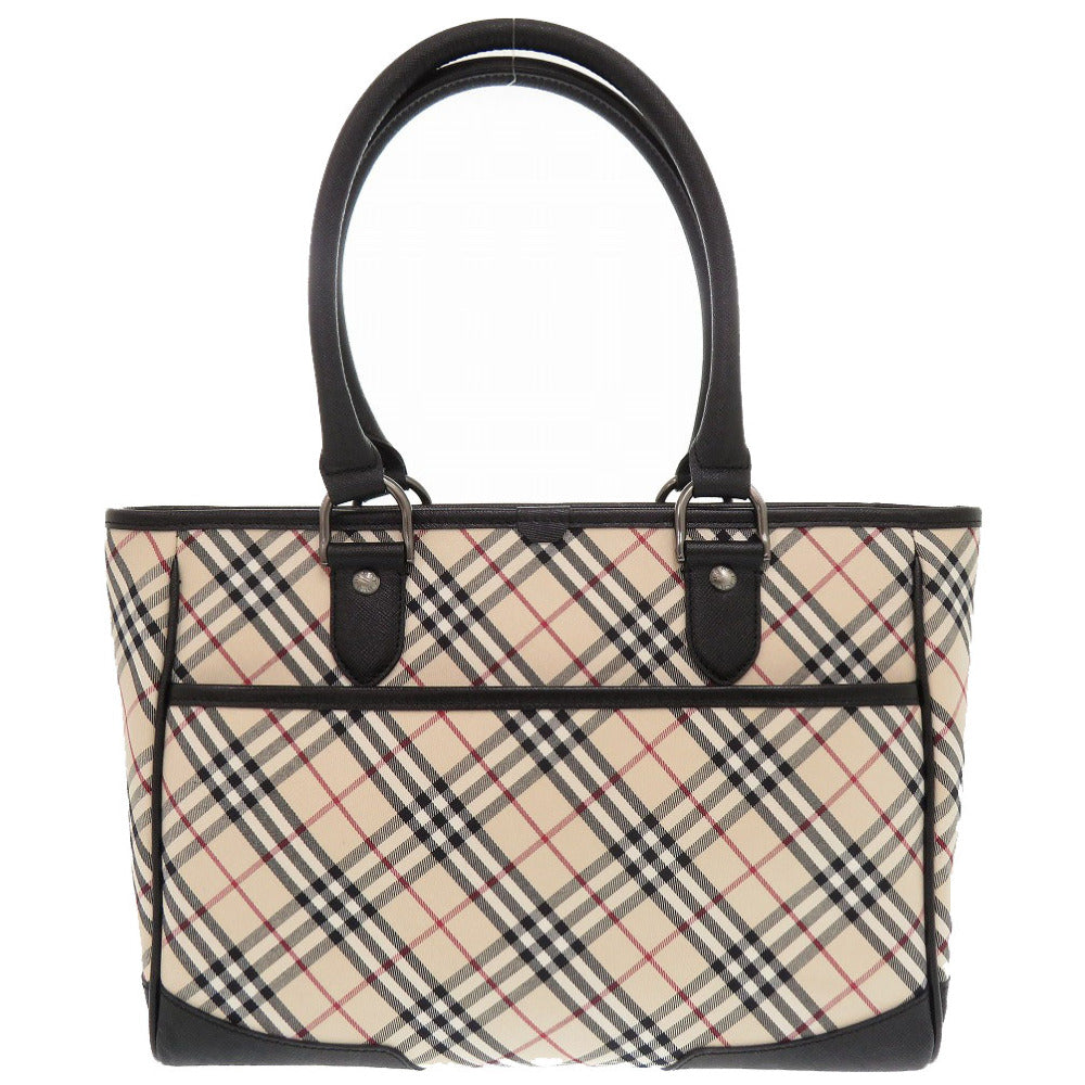 BURBERRY Handbag Canvas, Leather beige Nova Check Women