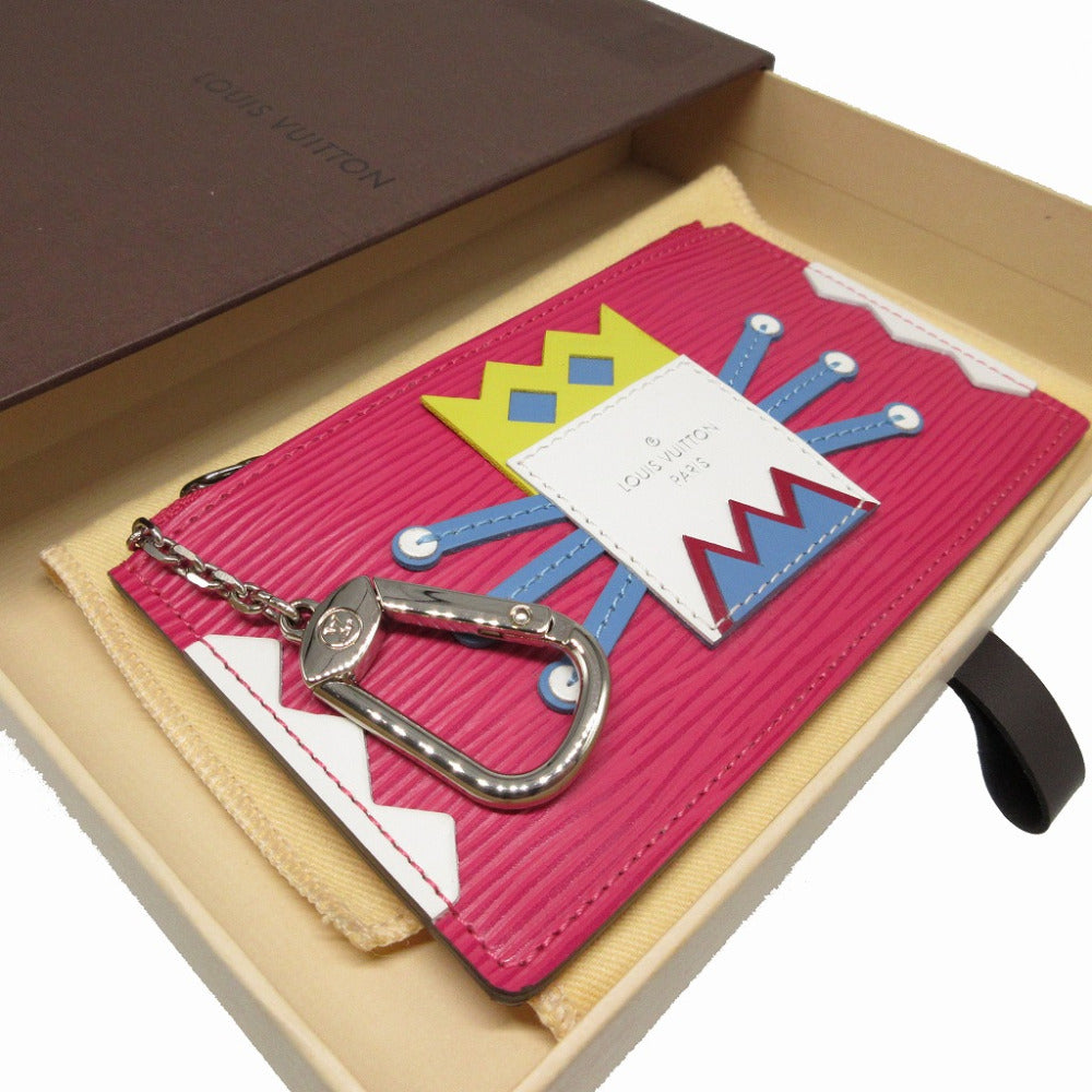 LOUIS VUITTON Coin case M60788 Epi Leather pink Epi Pochette Cle Tribal Mask unisex(Unisex)