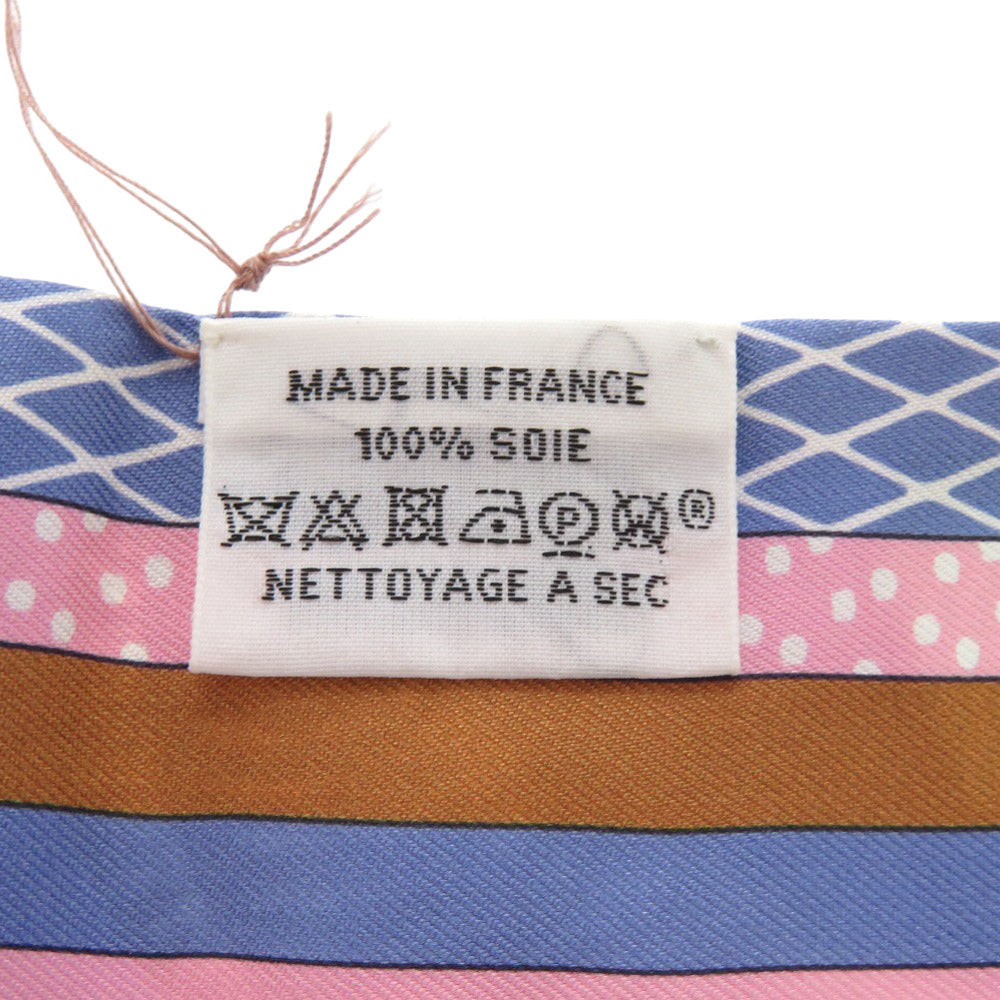 HERMES scarf silk Blue lavender Grand Theatre Nouveau Women