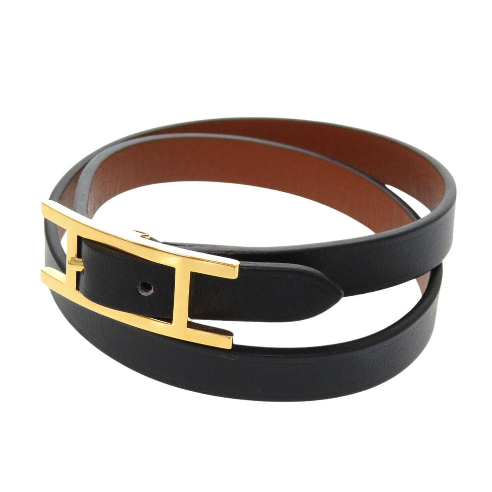 HERMES bracelet Vaux Swift Noir Beapi de Bourtour Women
