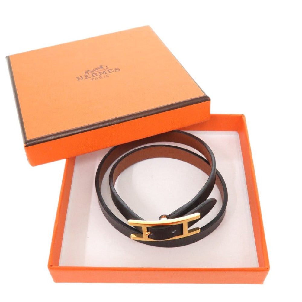 HERMES bracelet Vaux Swift Noir Beapi de Bourtour Women